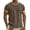 Coffee, variant on Men's Linen Cotton Ringer T-Shirt Contrast Trim Crew Neck Lightweight Short Sleeve Tee for 2026 Summer Wear