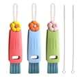 thumbnail image 2 of Xihbxyly Cepillo de Limpieza Multifuncional 3 En 1 para Tapas de Tazas y Pajitas, Cerdas Suaves para Espacios Reducidos, Diseño de Gancho Resistente, Perfecto para Biberones y Vasos, Paquete de 3, 2 of 7