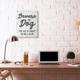 thumbnail image 3 of Beware Of Dog and Shady Cat Funny Pet Word Design Oversized Stretched Canvas Wall Art by Daphne Polselli, 3 of 6