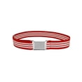 thumbnail image 1 of transemion 1 Ensemble Design Simple Ceinture Élastique Enfants Garçons Boucle Réglable Ceinture Extensible Réutilisable Lavable Jeans Accessoires Vêtements Rouge Blanc Rayé, 1 of 9