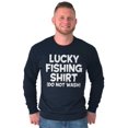 thumbnail image 5 of Lucky Fishing Shirt Cute Funny Fisher Men's Long Sleeve Tee T Shirt Brisco Brands X, 5 of 6