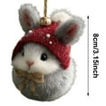thumbnail image 4 of Forest Animal Ornaments ,Cozy Forest Christmas Ornaments, 2025 Animal Decoration, Woodland Creature Figurine, Acrylic Hanging Ornament Rustic Nature-Themed Home Decor（Rabbit）, 4 of 7