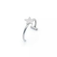 thumbnail image 1 of CHUANK Multi-style Adjustable Star Heart Lip Ring Fake Labret Body Piercing Jewelry-Silver D, 1 of 9