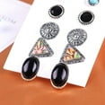 thumbnail image 4 of Ruanlalo 6 Pairs Vintage Bohemian Geometric Rhinestone Turquoise Earrings Set for Women, 4 of 6