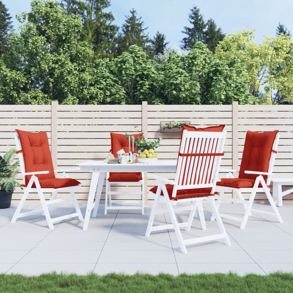 vidaXL Highback Chair Cushions Outdoor Seat Pad Garden Patio Furniture Fabric