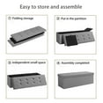 thumbnail image 2 of Storage Ottoman Bench, 43"Foldable Storage Bench with Upholstered Tufted, Storage Ottoman with Breathable Imitation Linen, Storage Ottoman Bench Footrest for Bedroom, Living Room, Entryway, Gray, 2 of 7