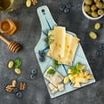 thumbnail image 5 of Compass Cutting Board, Royal Blue Windrose with an Anchor in the Middle Discovery the Sea Sailing, Decorative Tempered Glass Cutting and Serving Board, Wine Bottle Shape, Royal Blue, by Ambesonne, 5 of 5
