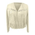 thumbnail image 4 of Jackets for Women Fall Jackets for Women 2025 Women's Casual Jackets Lightweight Fringe Design for Everyday Wear Versatile Layering Piece Ideal for All Seasons, 4 of 5