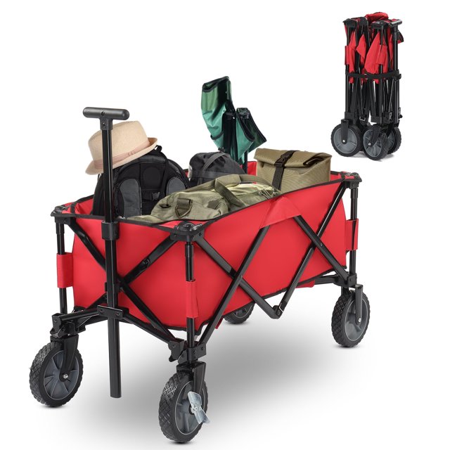 Zimtown Carro Plegable Carro Plegable, Carro Utilitario, Rojo