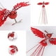 thumbnail image 5 of Adornos Navideños de Pájaros con Flor de Pascua Brillantes, de Plástico Rojo, 43 X 20 Cm, Ideales para Bodas, Regalos y Decoración Colgante | Juego de 2, 5 of 6