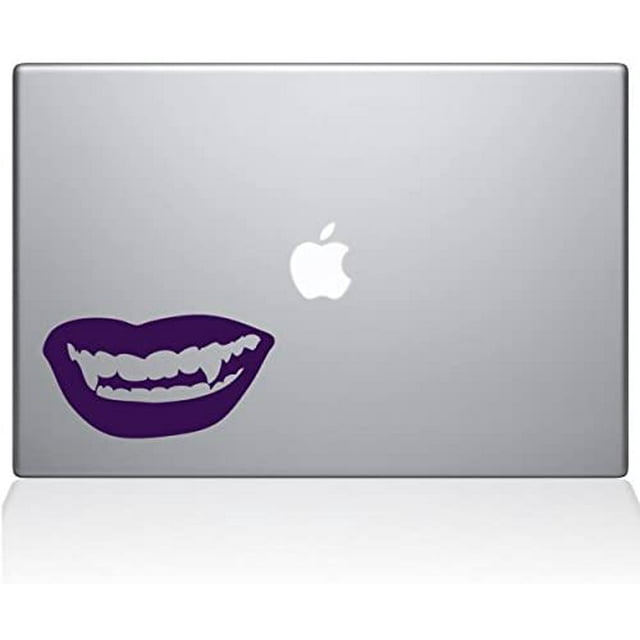 The Decal Guru Vampire Lips MacBook Decal Vinyl Sticker - 13" MacBook Pro (2016 & Newer) - Lavender (1208-MAC-13X-LAV)