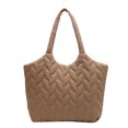 thumbnail image 1 of Bolsa De Hombro Bolso acolchados para mujer con asa superior de moda Nylon Elegante para el trabajo (Caqui), 1 of 9