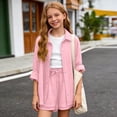 thumbnail image 4 of Fnooota Girls Outfit Sets 2 Piece, Long Sleeve Summer Casual School Kids' Clothing Sets Pink Size 10-12, 4 of 8