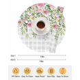 thumbnail image 6 of 13 Inch Round Placemats Set of 4, Colorful Flowers Non Slip Heat Insulation PP Table Mats, Spring Floral Leaves Botanical Gray Plaid Washable Place Mats for Kitchen Dining Party Table Decor, 6 of 7