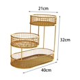 thumbnail image 7 of Tongina 3 Tier Fruit Basket Fruit Bowl Kitchen Countertop Rack Multipurpose Bread Basket Vegetable Rack for Veggie Fruit Potato Table Gold, 7 of 7