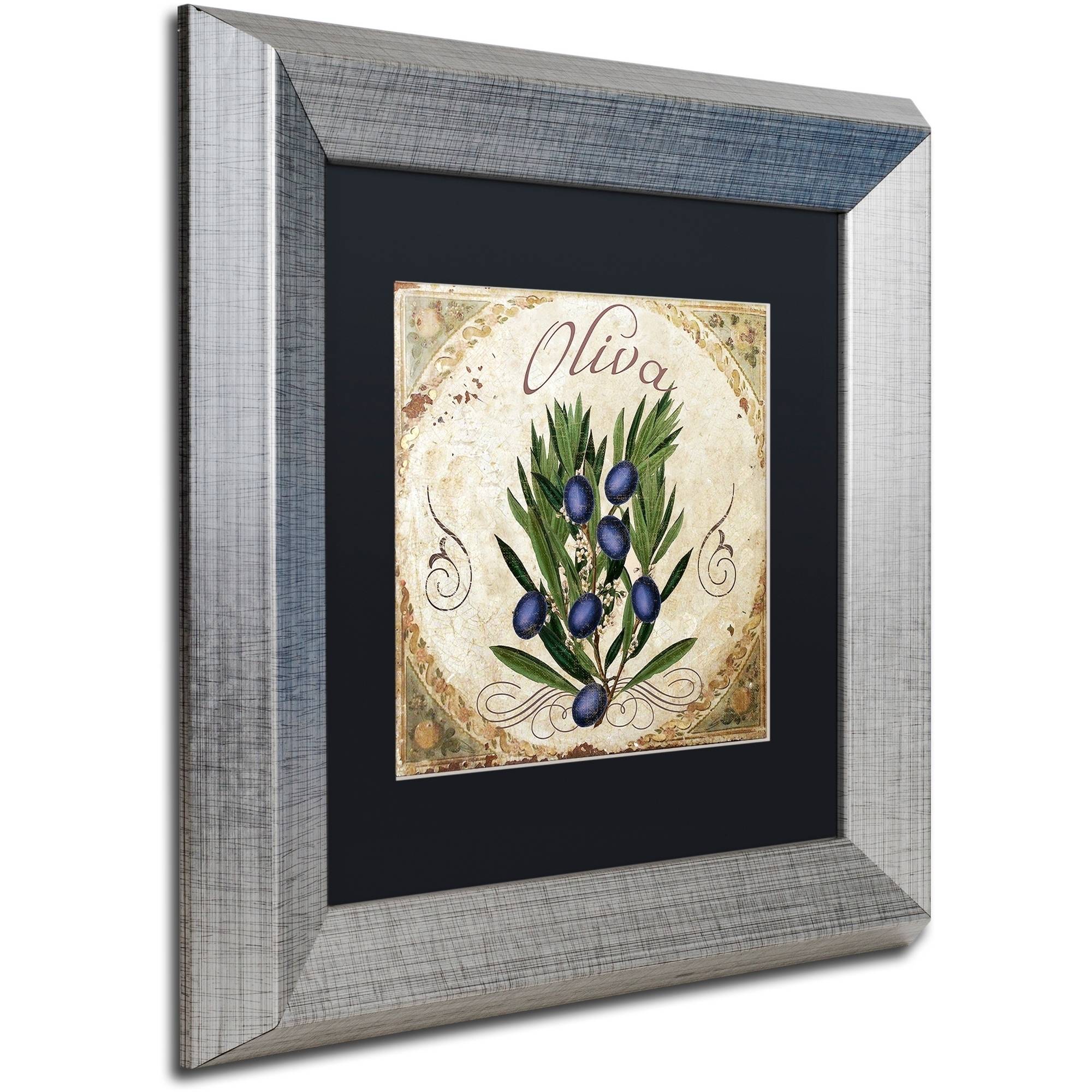 Trademark Fine Art "Mangia V" Canvas Art by Color Bakery Black Matte, Silver Frame