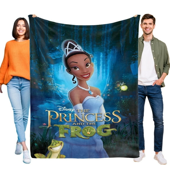 The Princess FrogFlannel Throw Blanket Warm 3D Printed Flannel Throw/Blanket Ultra-Soft Lightweight Warm Flannel All Season Light Weight Living Room/Bedroom Warm Blanket 40"X60"(100cm*150cm)