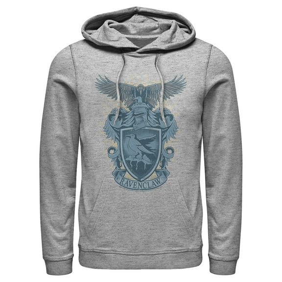 Men's Harry Potter Ravenclaw Coat of Arms  Pull Over Hoodie Athletic Heather Medium