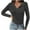 Black, variant on tarylea Women's Fall Tops Ribbed Knitted Lapel Shirts V Neck Long Sleeve Tops Slim Fitted Casual Wear Cute Tops