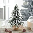 thumbnail image 1 of de Navidad Artificial, centro de mesa de pino, vacaciones rústicas, nevado en miniatura para oficina, chimenea, fiesta, Navidad, año Nuevo 35cm Macarena árboles de nieve, 1 of 8