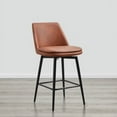 thumbnail image 5 of CHITA 27 inch Counter Height Swivel Bar Stools Low Back Set of 2,Faux Leather in Terracotta, 5 of 7