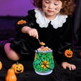 thumbnail image 1 of Tarro de Caramelos Iluminado para Halloween (Diy) | Rompecabezas de Cristal Brillante Hecho a Mano (10 Piezas) | Incluye Kit de Materiales, Luz Led, Lechada y Herramientas | Adhesivo de 30 Ml | Plást, 1 of 7