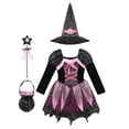 thumbnail image 3 of renvena Kids Girls Fancy Dress Up Fairy Tale Queen Princess Tutu Dress Outfit A Black 5-6, 3 of 7