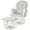 White and gray, variant on YYAo Wood Glider and Ottoman Set with Padded Armrests and Detachable Cushion-Gray and White