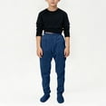 thumbnail image 2 of Bobifish Boys Pants Winter Thermal Fleece Pants With Footies And Pockets Kids Indoor Outdoor Play Comfortable Casual Jogger Sweatpants,Sizes 9-10Y, 2 of 7