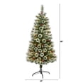 thumbnail image 7 of Nearly Natural 5ft. Frosted Swiss Pine Artificial Christmas Tree with 200 Clear LED Lights and Berries, 7 of 7