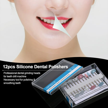 12pcs Silicone Dental Polishers Porcelain Teeth Polishing & Smoothing Kits HP 0312 for Dental Low-speed