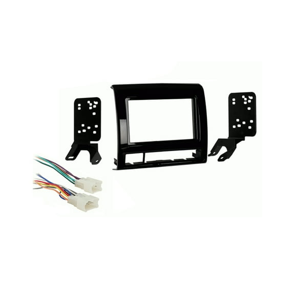 Toyota Tacoma 12-15 Double DIN Car Stereo Harness Radio Install Kit - Gloss Dash