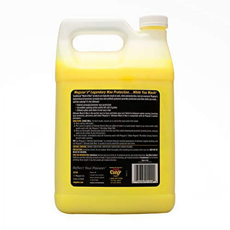 Meguiars G3601FFP Ultimate Waterless Wash & Wax for Cars SUV, 1 Gallon  Container