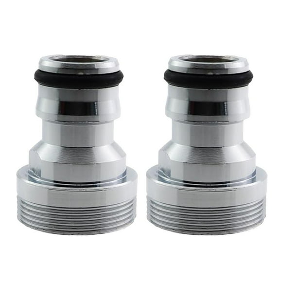 MYG 2pcs Washing Machine Faucet Adapter Hose Converter Parts Stainless Steel