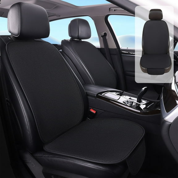 Bxaolu Cooling Car Seat Cushions, Summer Cooler Pad with Back Support - Seat Cover for Car SUV Truck Universal Fit 1 Pack (18.9" x 18.9", Black, Seat Cushion and Back Cushion)