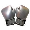 thumbnail image 2 of Guantes de boxeo Toystoory 1 par de Cuero para gimnasio boxeadores de entrenamiento profesional para niños Plata, 2 of 6