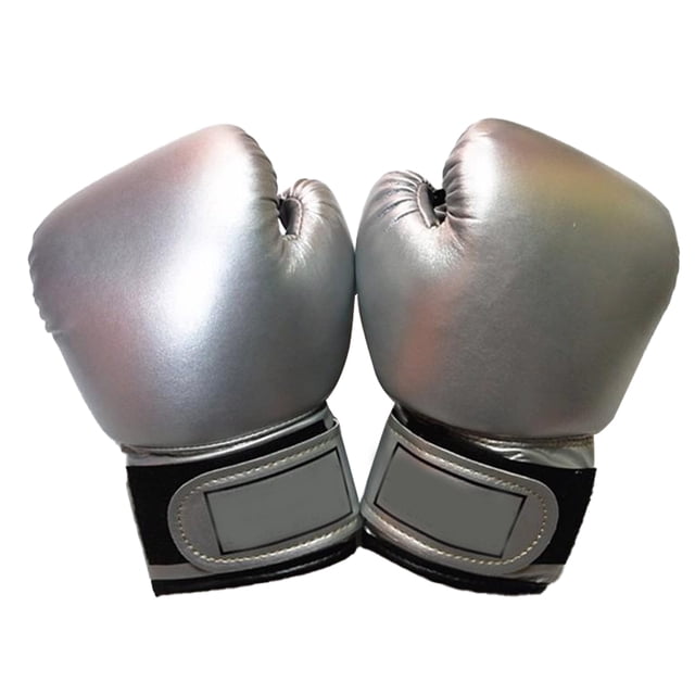 Advancent 1 par de guantes de boxeo para niños, Sparring, gimnasio, guantes para niños, Protector de manos acolchado profesional para Boxeo Plata