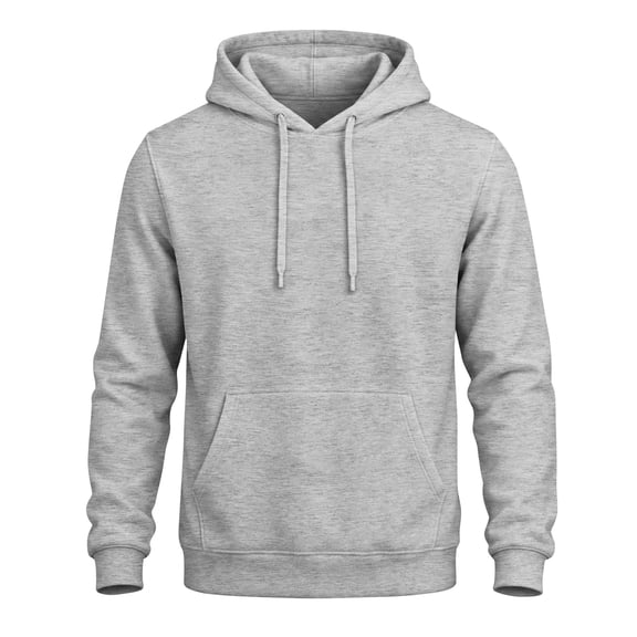 Mens Pullover Hoodie Hooded Sweatshirt Long Sleeve Casual Spring Fall Solid Color Basic Fashion Top with Kangaroo Pocket Light Gray 2XL