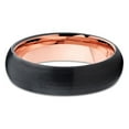 thumbnail image 2 of Tungsten Wedding Band 5mm Rose Gold Tungsten Tungsten Carbide Black Tungsten Ring Comfort Fit, 2 of 3