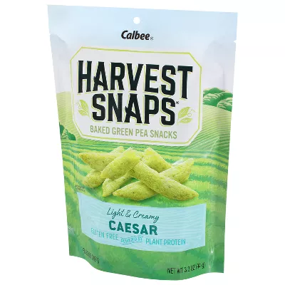 Harvest Snaps Green Pea Snack Crisps Caesar 3.3oz (Pack of 6)