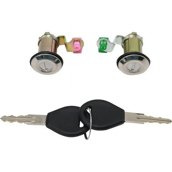 Door Lock Cylinder 2 Piece - Compatible with 1980 - 1986 Nissan 720 1981 1982 1983 1984 1985