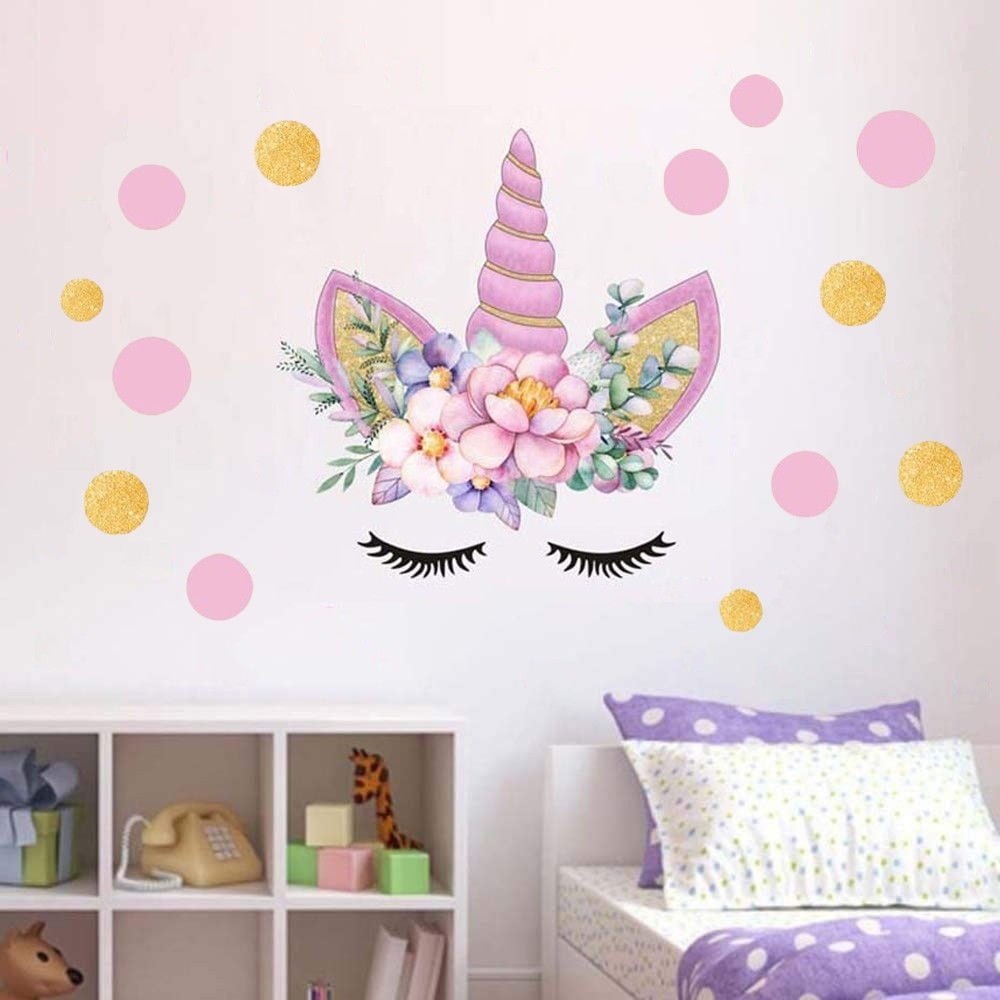 Unicorn Wall Sticker Kids Bedroom Stickers Removable Home Decor Decal