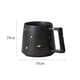 thumbnail image 2 of Taza grande de cerámica con asa y lunares dorados for café, uso doméstico y comercial., 2 of 7
