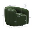 thumbnail image 6 of BELLEZE Swivel Accent Barrel Chair, Modern Round Armchairs with Wide Upholstered, Comfy Swivel Accent Chair for Living Room Bedroom Office - Franco (Green), 6 of 7