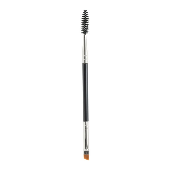 Unique Bargains 1 Pc Durable Double Head Eyebrow Brush for Bathroom Travel Hotel Toilet Silver Tone Black