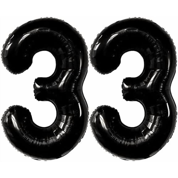 Numbers - 40 Inch | 33 Birthday Balloons, 33 Birthday Decorations for Men | Number 33 Balloons, Happy 33rd Birthday Decorations for Women | 33 Balloons for Birthdays$$Electronics Accessories