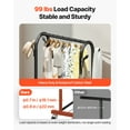 thumbnail image 4 of VEVOR Clothes Rack, with Hanging Rod and Side Hooks, 3 Storage Shelves, 99 lbs Load Capacity, Heavy Duty Carbon Steel Clothing Racks., 4 of 9