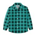 thumbnail image 6 of Wancir Little Big Boys Girls & Mens Plaid Flannel Shirt Button Down Family Matching Outfits, 6 of 7