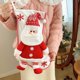 thumbnail image 3 of RV Bolsa de regalo de punto con adornos navideños, muñeco de nieve tridimensional, decoraciones para árboles de Navidad, bolsa de dulces de 45x28cm, 2 uds. oso de fresa Electrónica, 3 of 5