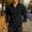 Black men's long sleeve button down shirt a1, variant on thefmos Men's Long Sleeve Button Down Shirt Fall Winter Spring Casual Basic Collared Top Loose Fit Everyday Wear Office Work Outfits, Dark Gray 2XL